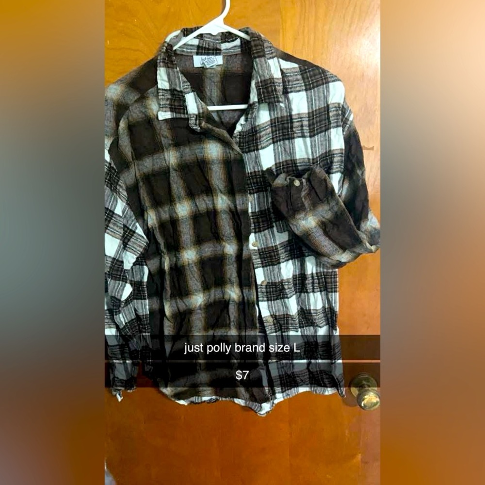 Plaid Button-Up Shirt